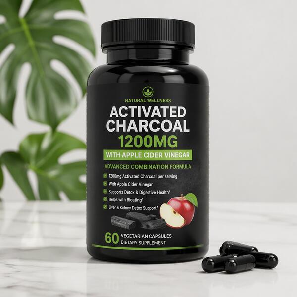 Activated Charcoal 1200mg with Apple Cider Vinegar 1200 mg