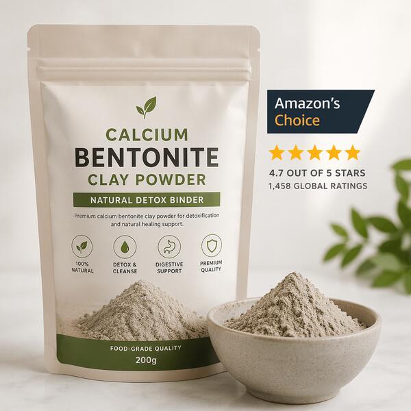 Calcium Bentonite Clay Powder - Natural Detox Binder Detox Binder
