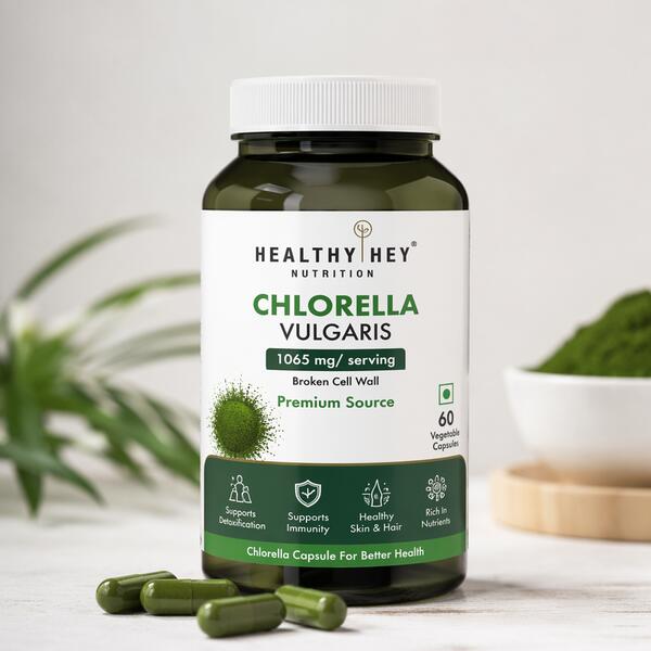 HealthyHey Chlorella Vulgaris 1065mg Capsules 1065 mg