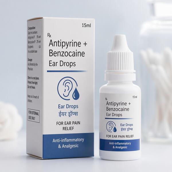Antipyrine + Benzocaine Ear Drops 15ml 15ml