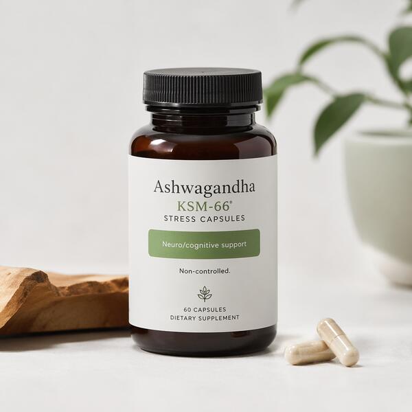 Ashwagandha KSM-66 Stress Capsules Standard