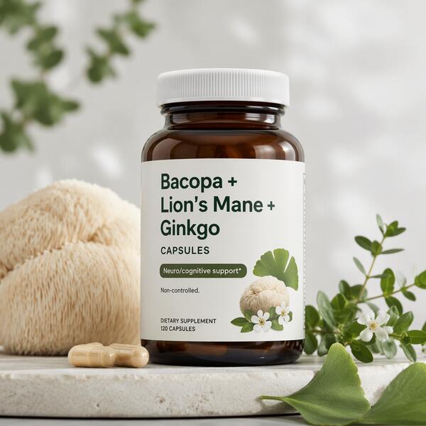 Bacopa + Lion's Mane + Ginkgo Capsules Standard