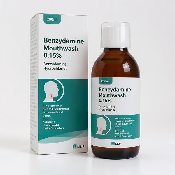 Benzydamine Mouthwash 0.15% 200ml 200ml