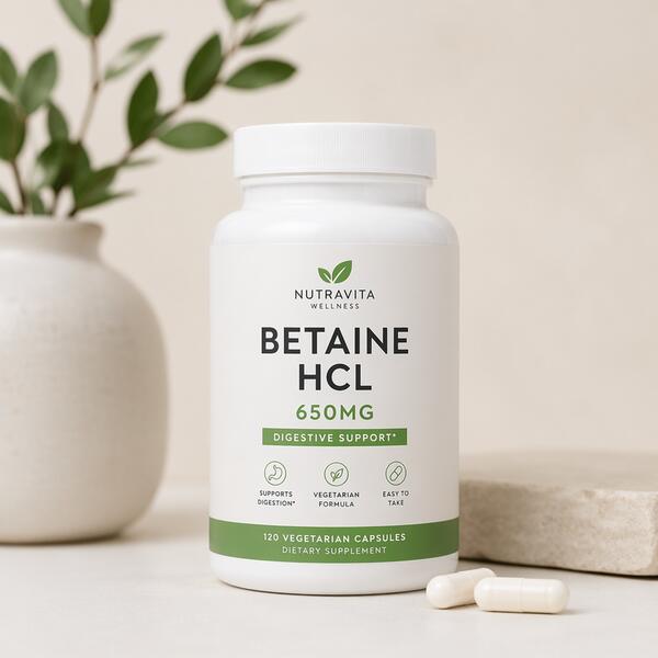 Betaine HCL 650mg Capsules 650mg
