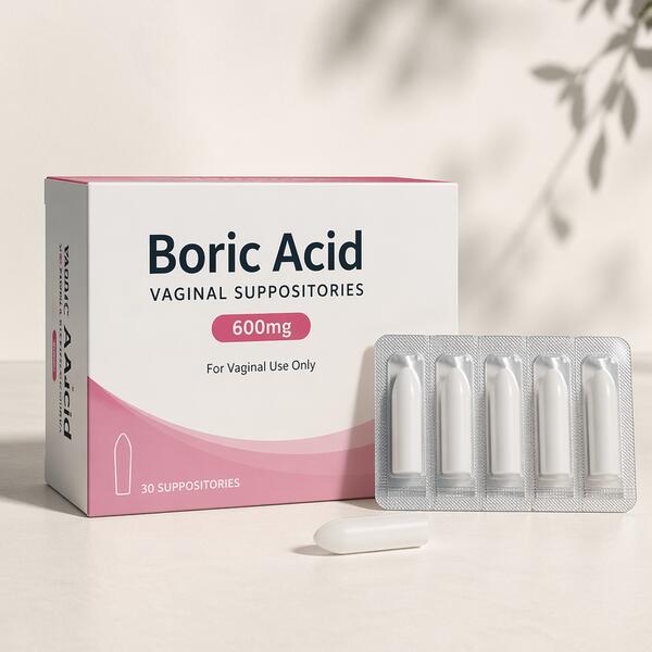 Boric Acid Vaginal Suppositories 600mg 600mg