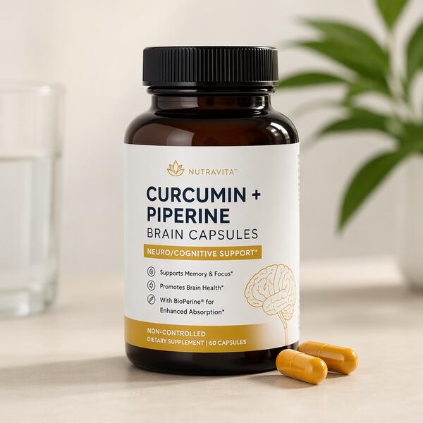 Curcumin + Piperine Brain Capsules Standard
