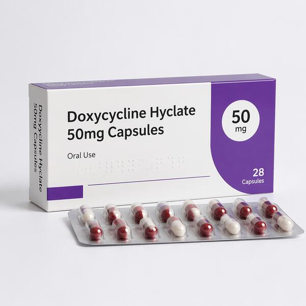 Doxycycline Hyclate 50mg Capsules 50mg