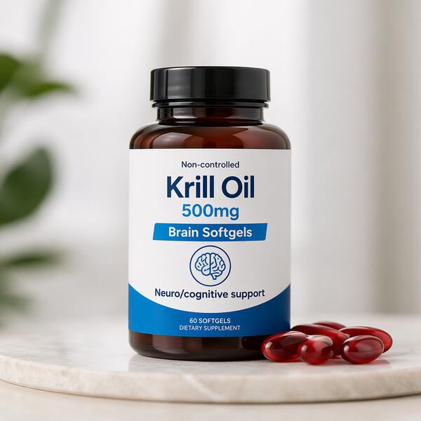 Krill Oil 500mg Brain Softgels 500mg