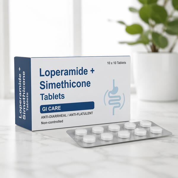 Loperamide + Simethicone Tablets Standard