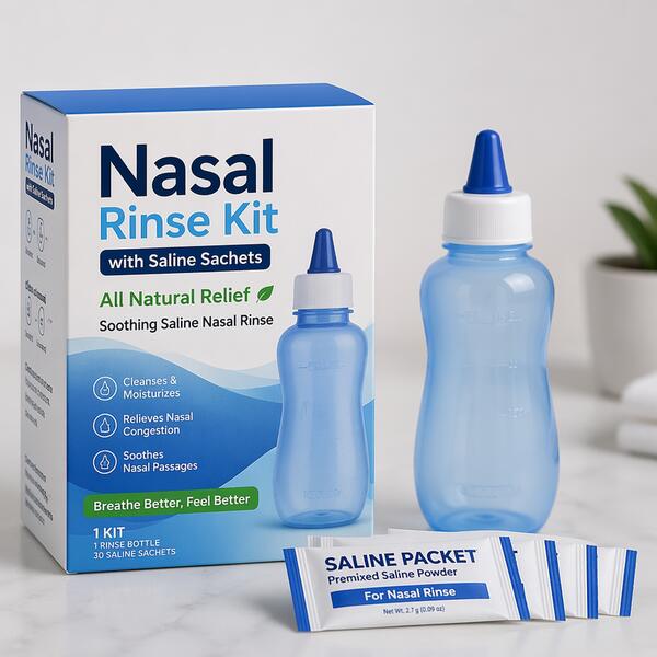 Nasal Rinse Kit with Saline Sachets Standard