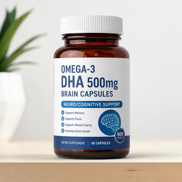 Omega-3 DHA 500mg Brain Capsules 500mg