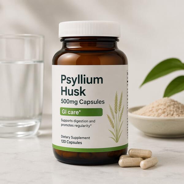 Psyllium Husk 500mg Capsules 500mg
