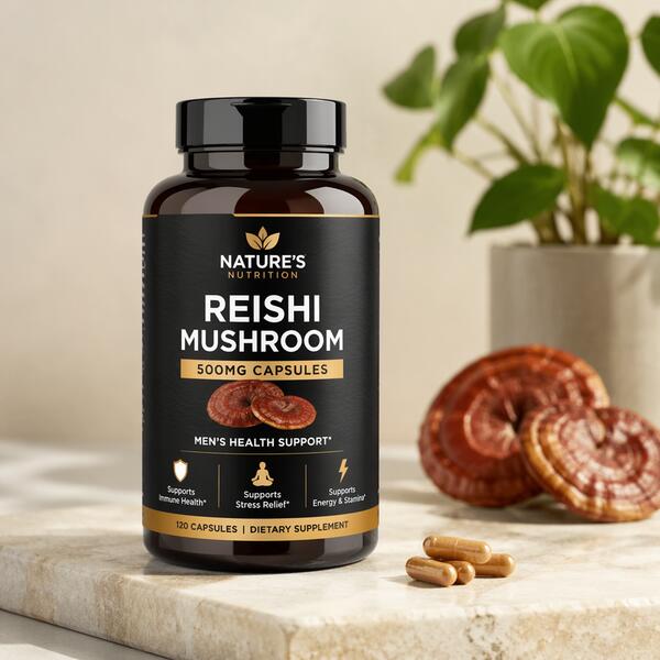 Reishi Mushroom 500mg Capsules 500mg