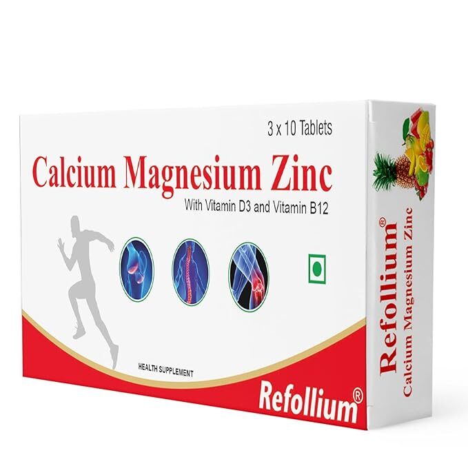 Calcium Magnesium Zinc + D3 Tablets Supplement